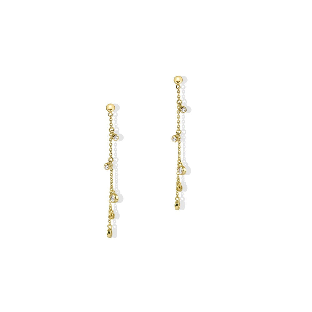 THE CZ CHARM DROP EARRING