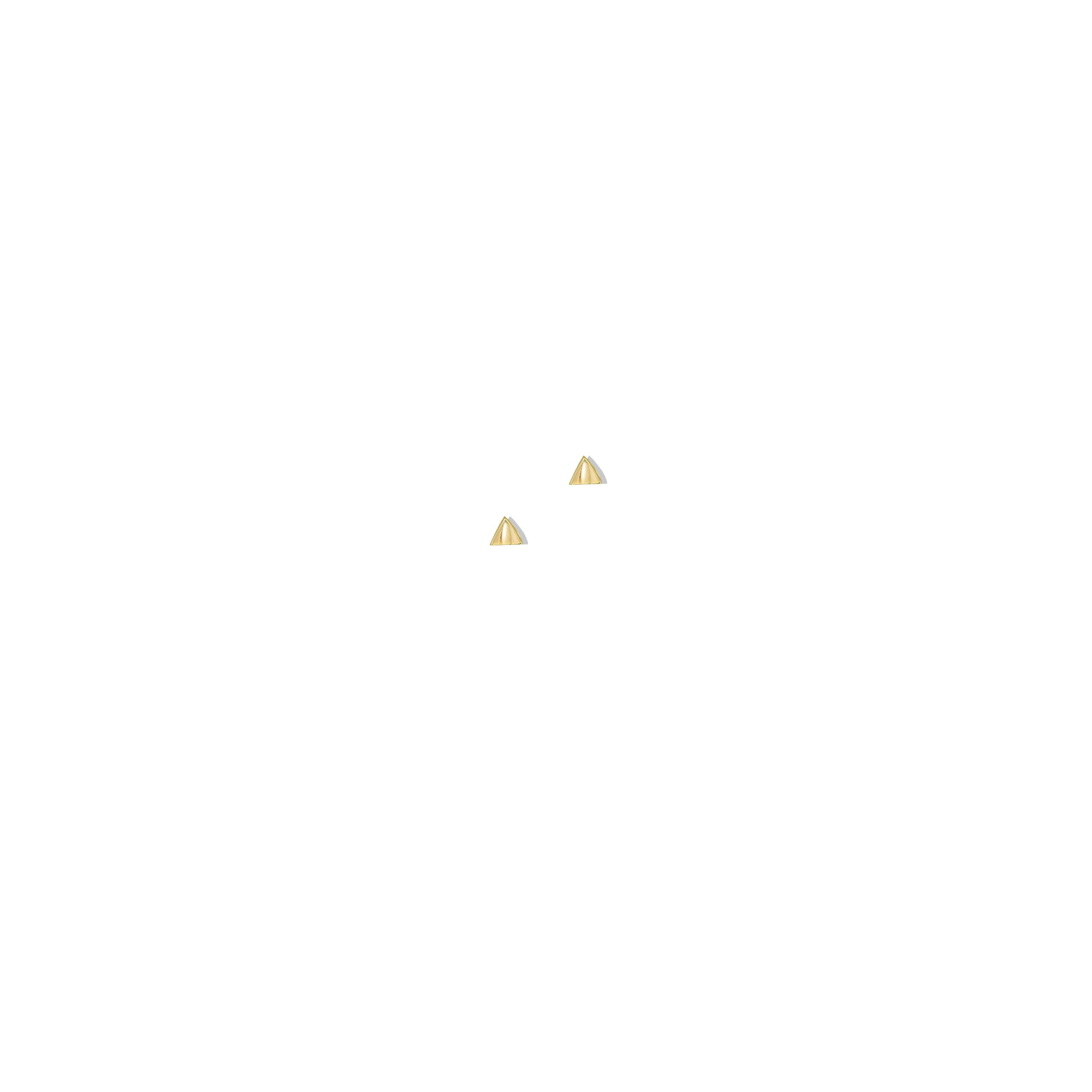 THE 14K GOLD TRIANGLE STUD