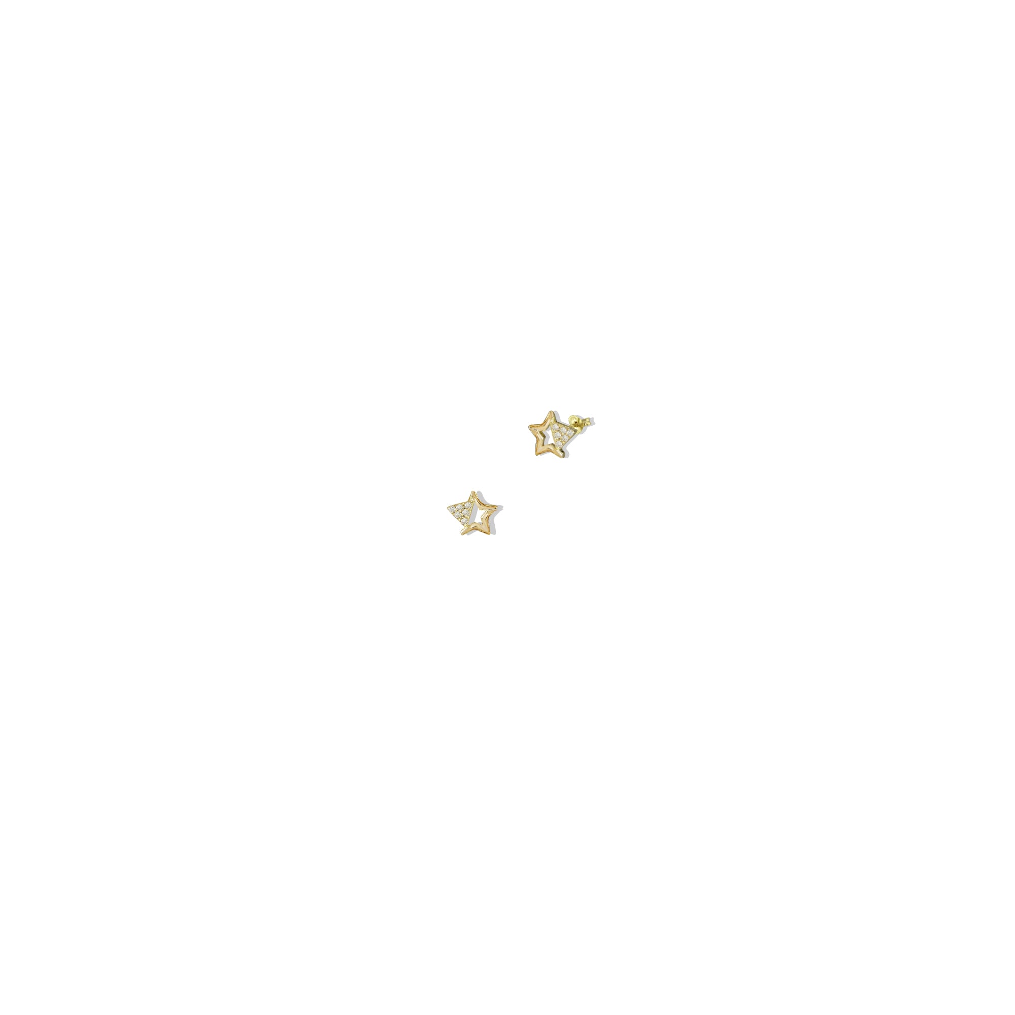 THE 14K GOLD OPEN STAR STUD