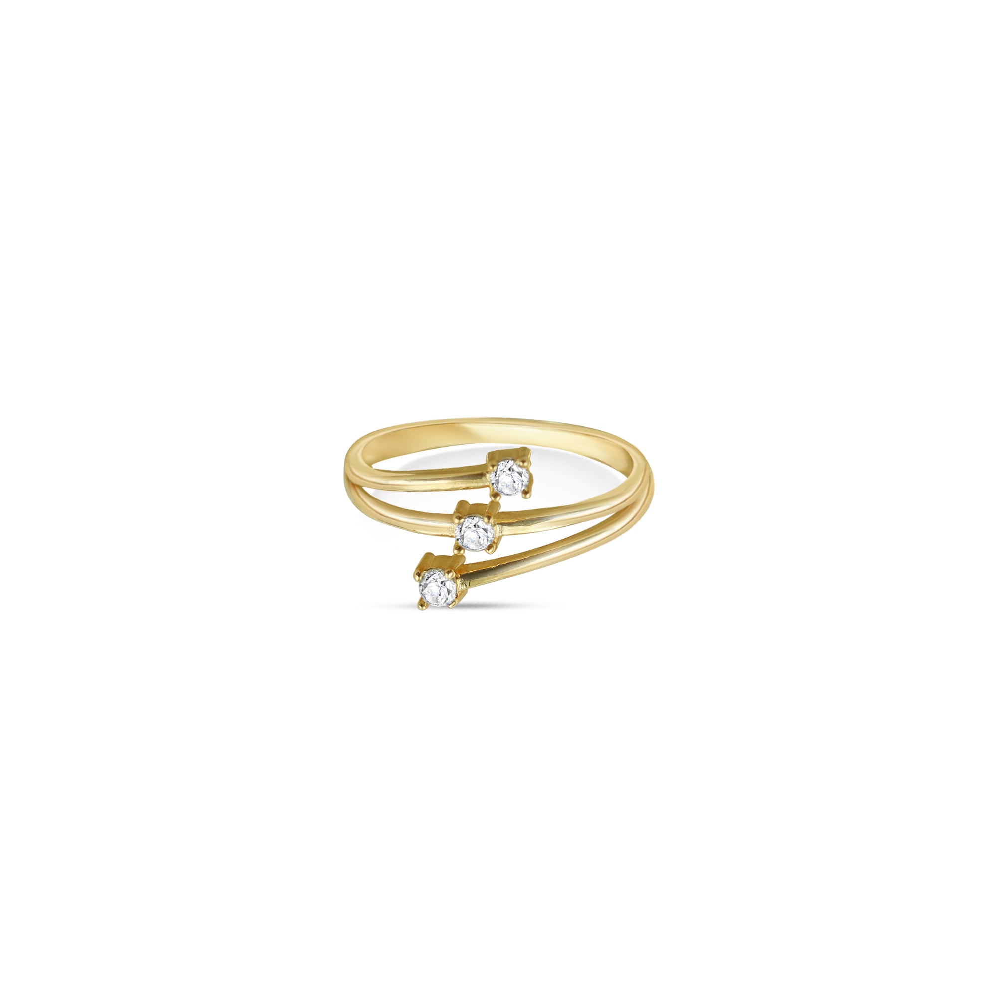 THE ASYMMETRICAL CZ WRAP RING
