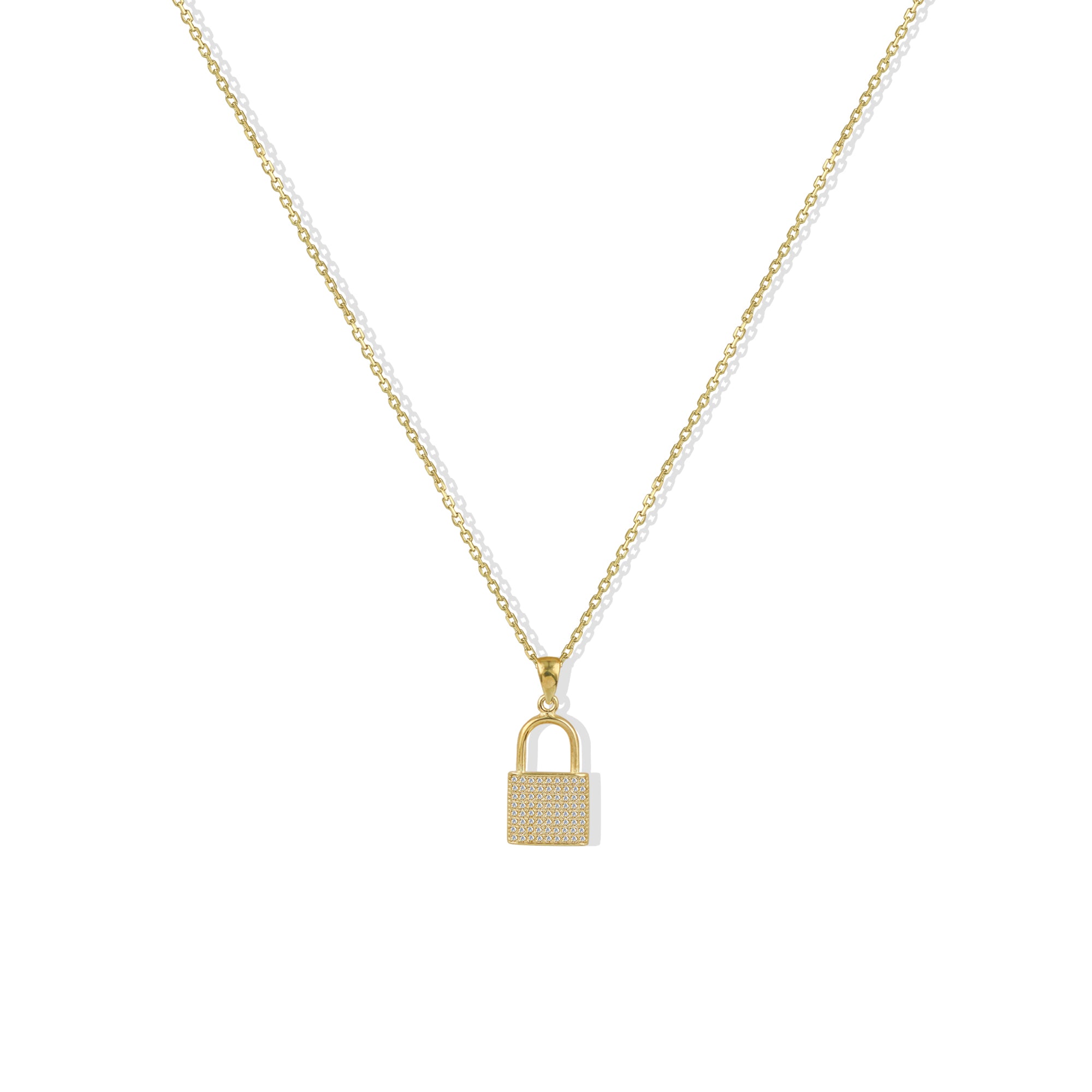 THE PAVE LOCK NECKLACE