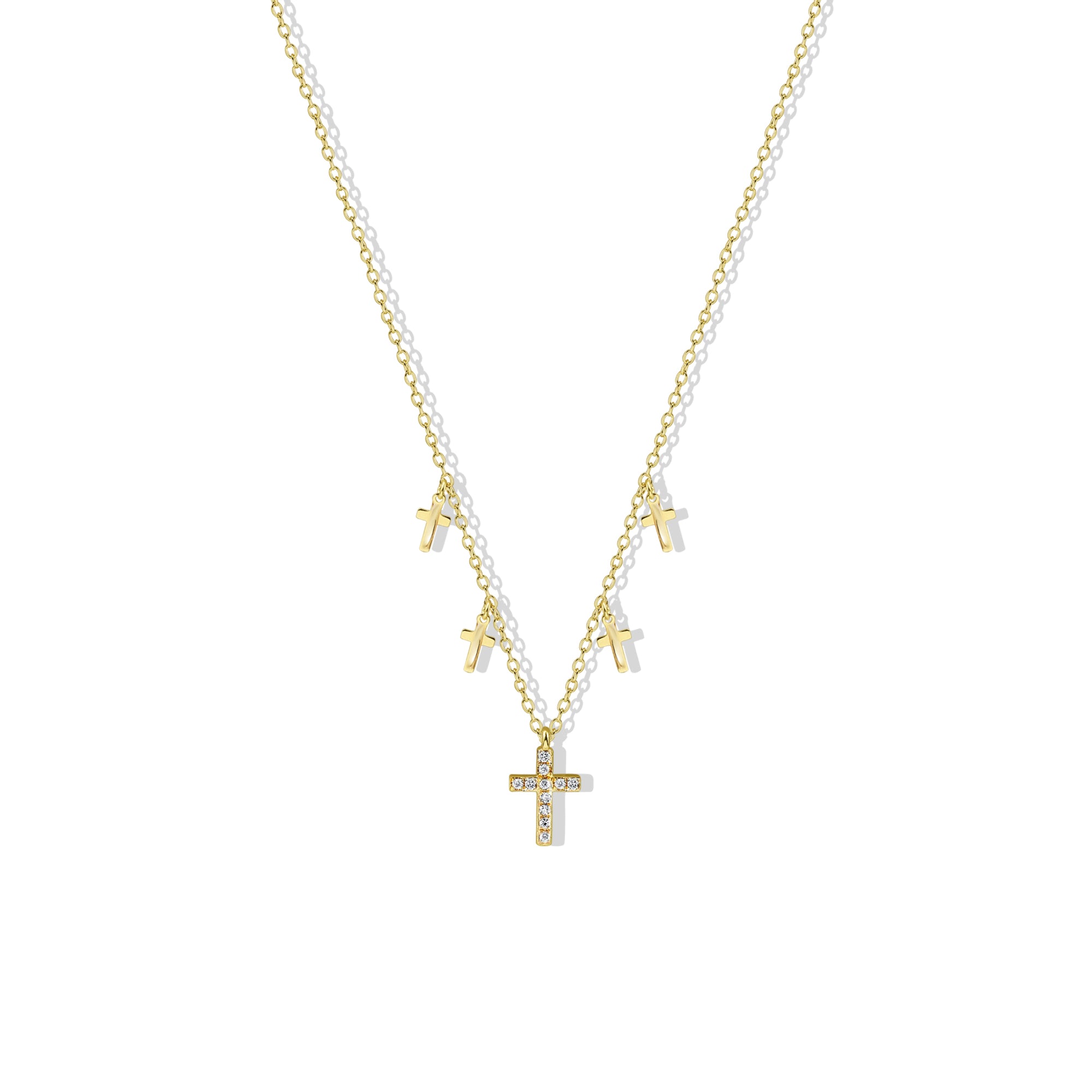 THE TINY MULTI CROSS NECKLACE