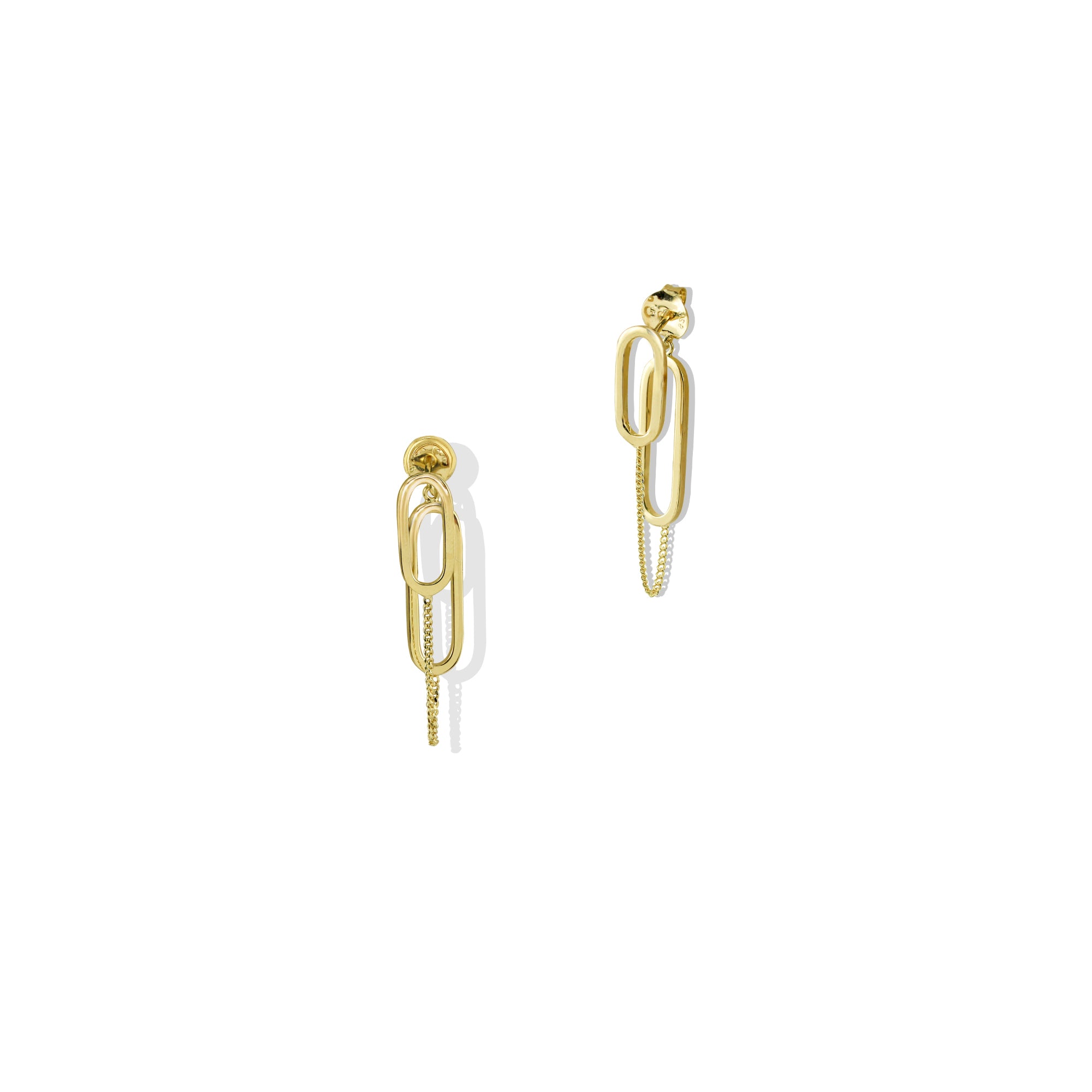 THE CHAINED PAPERCLIP EARRING