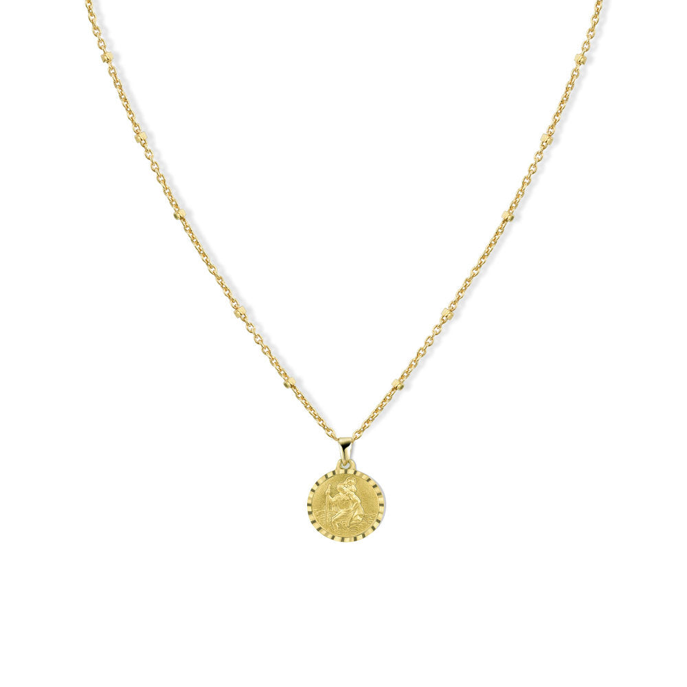 Gold Saint Anthony Coin Necklace - XO Hanalei – xohanalei