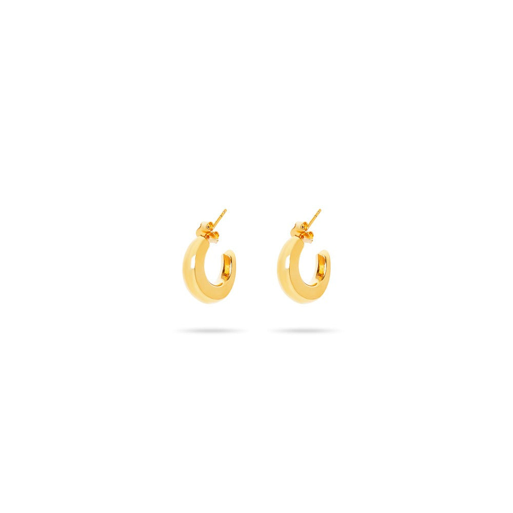 THE GOLD OPEN HUGGIE EARRING