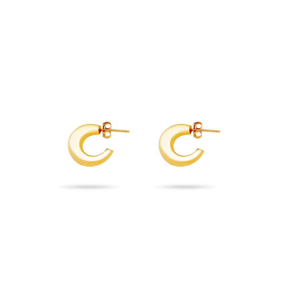THE GOLD OPEN HUGGIE EARRING