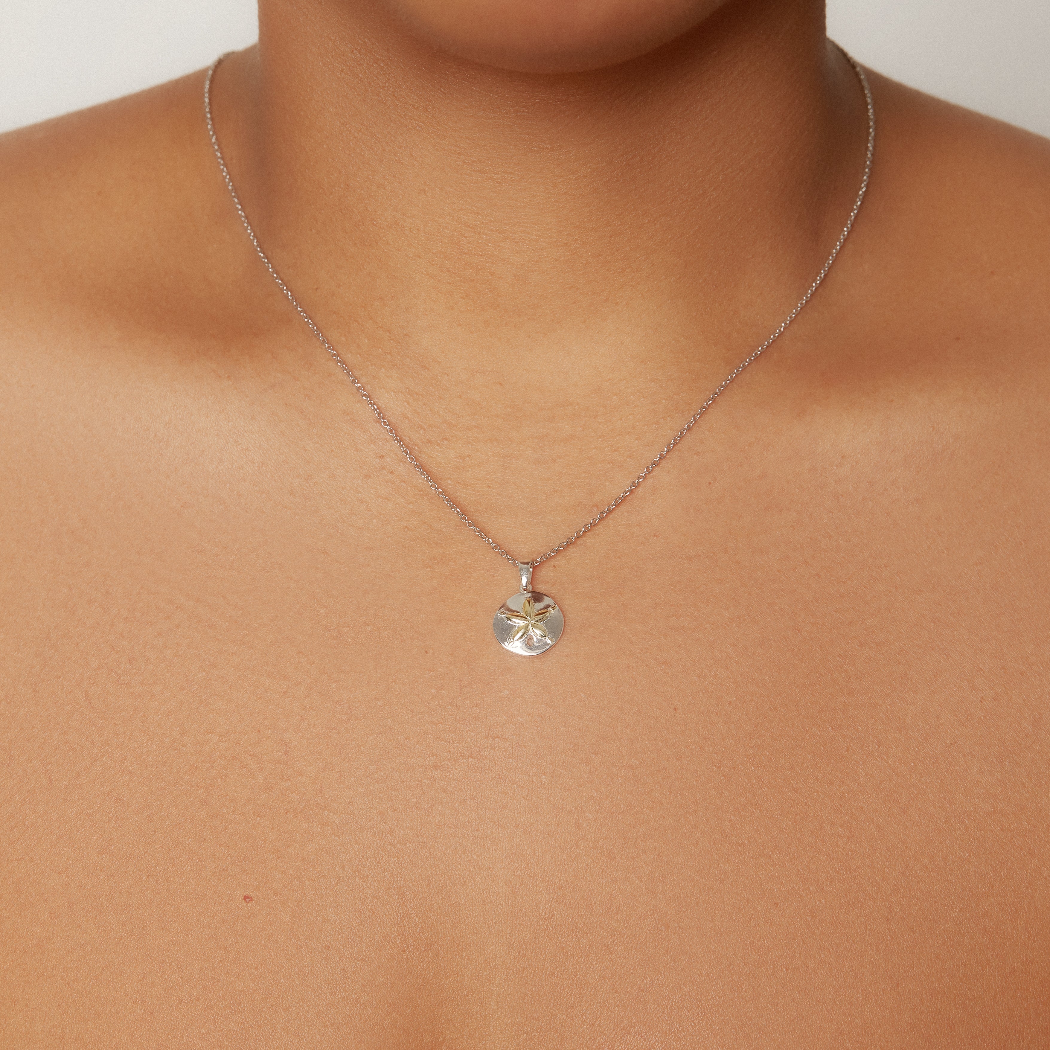 THE TWO TONE SAND DOLLAR NECKLACE