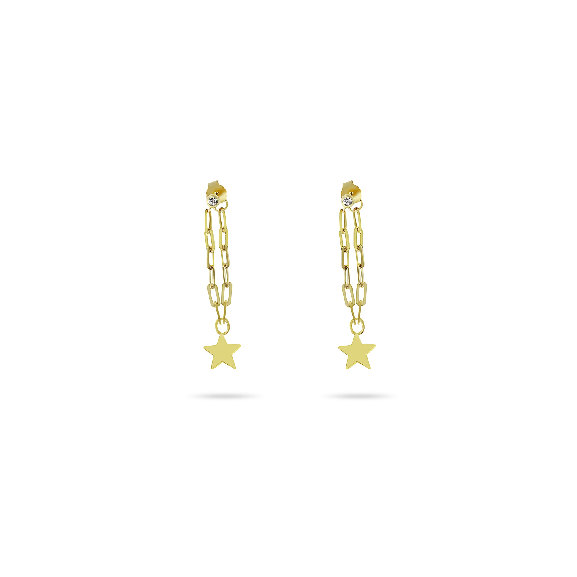 PAPERCLIP STAR DROP EARRING