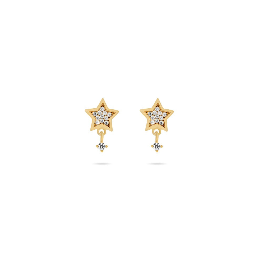 THE PAVE STAR DROP STUD