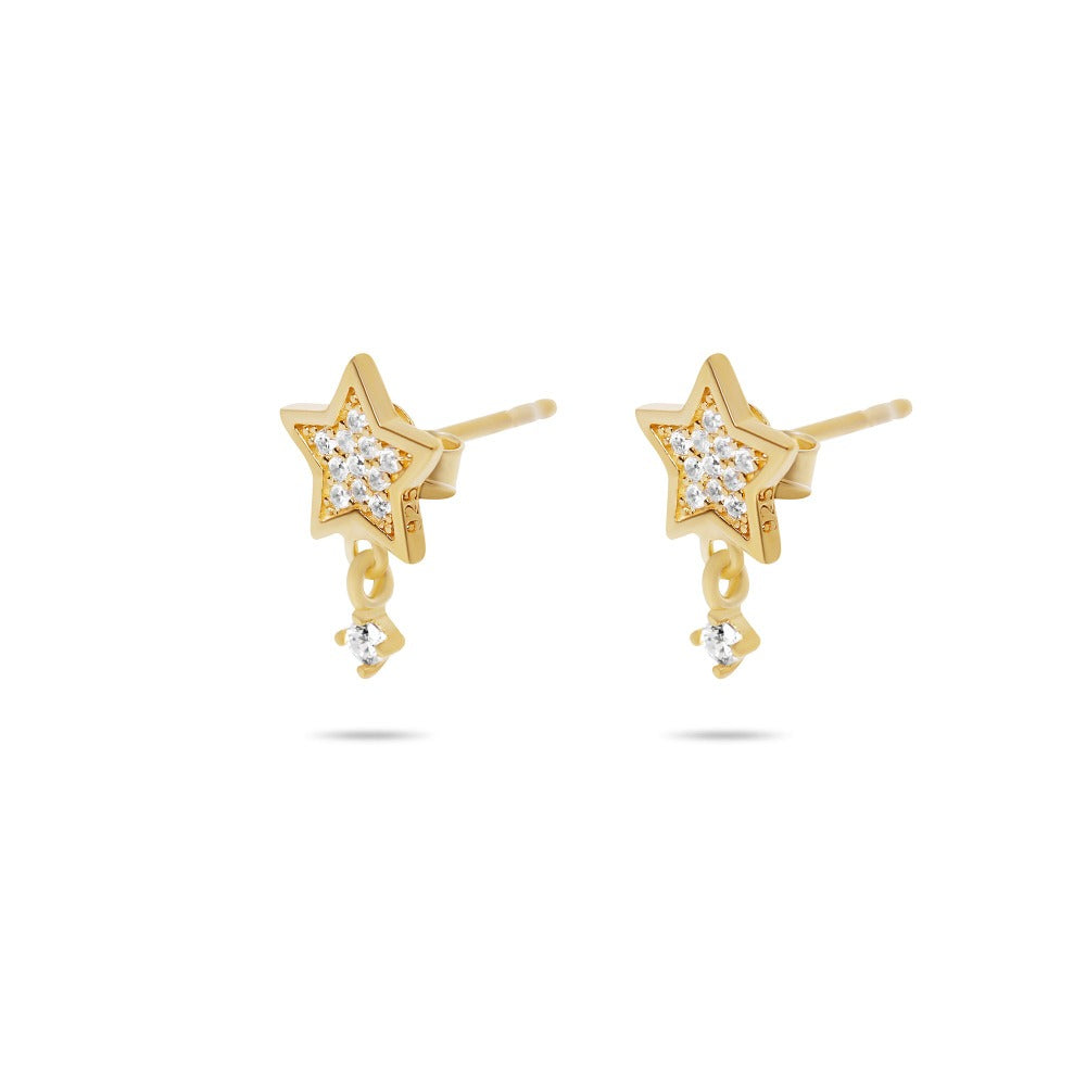 THE PAVE STAR DROP STUD