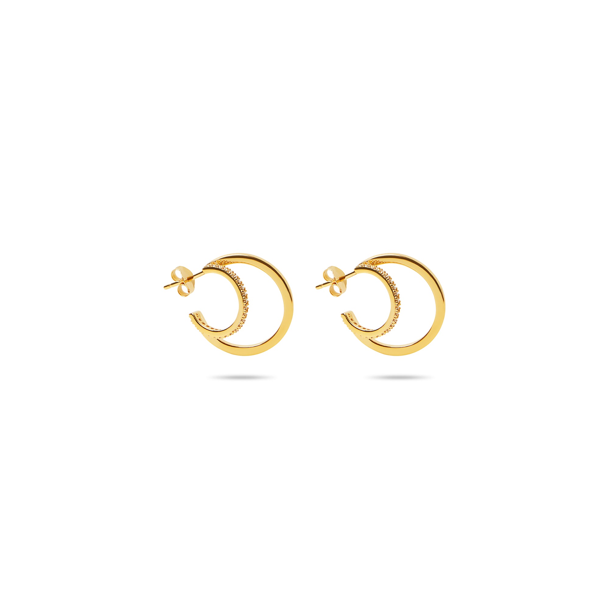 THE PAVE DOUBLE HOOP EARRING