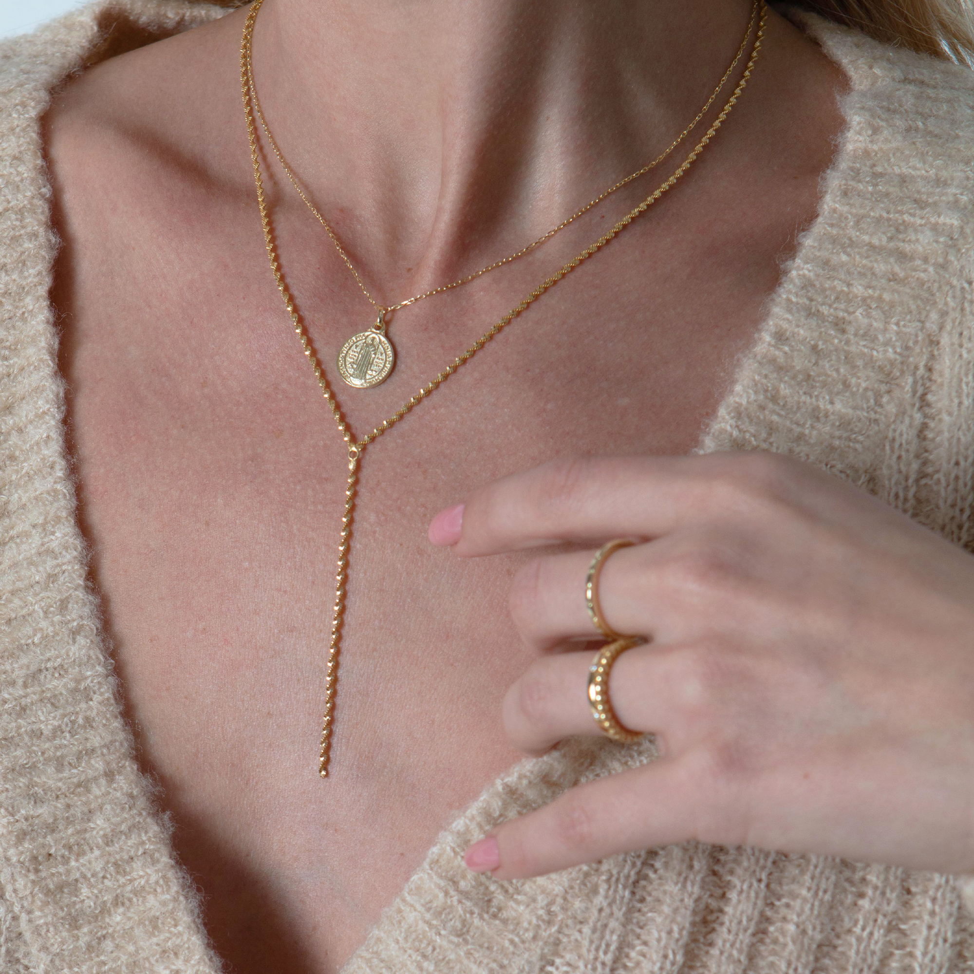 THE SINGAPORE CHAIN LARIAT NECKLACE