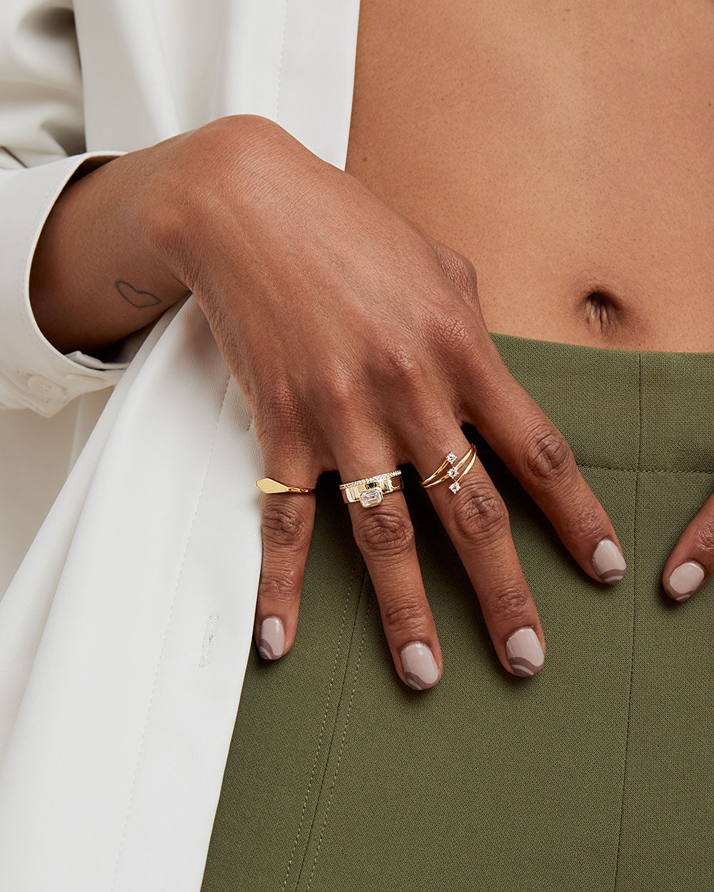 THE ASYMMETRICAL CZ WRAP RING