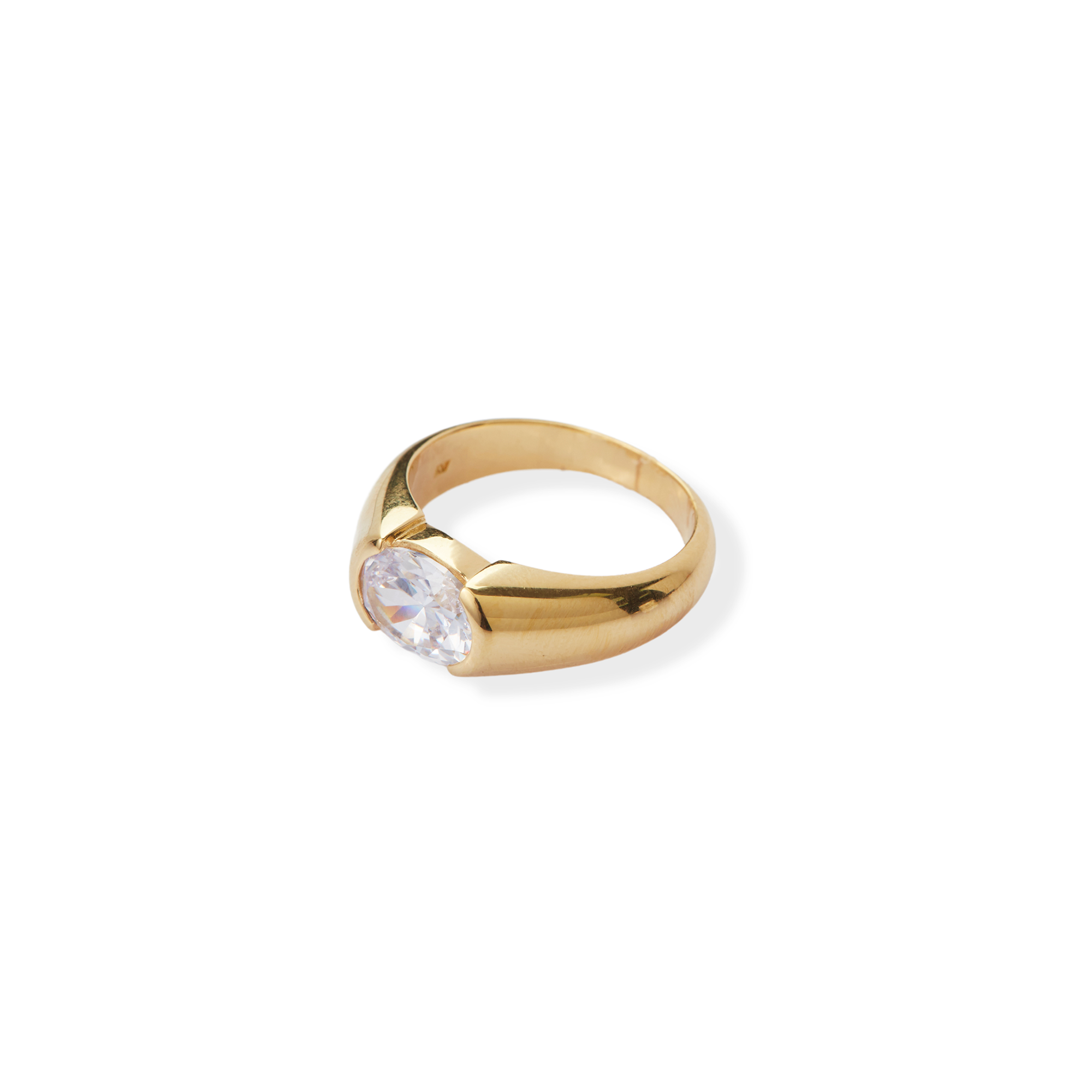 THE OVAL CZ DOME RING