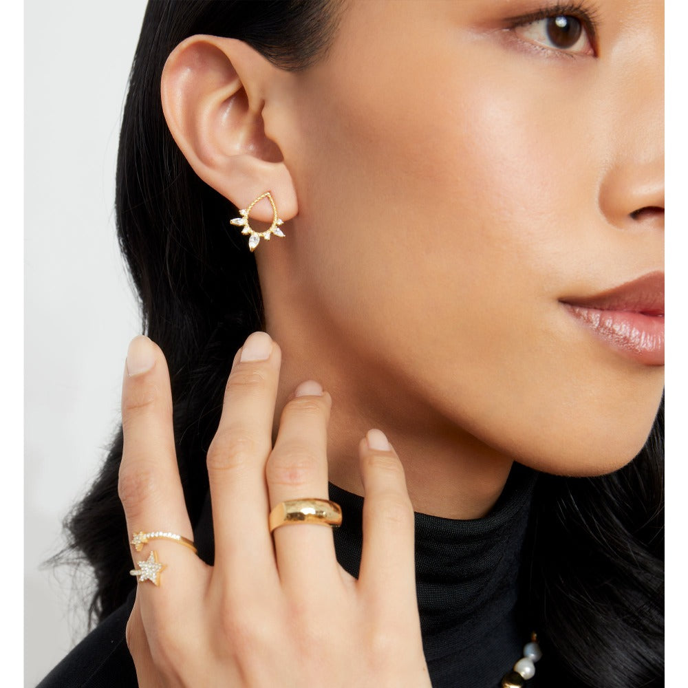 THE OPEN TEAR DROP EARRING