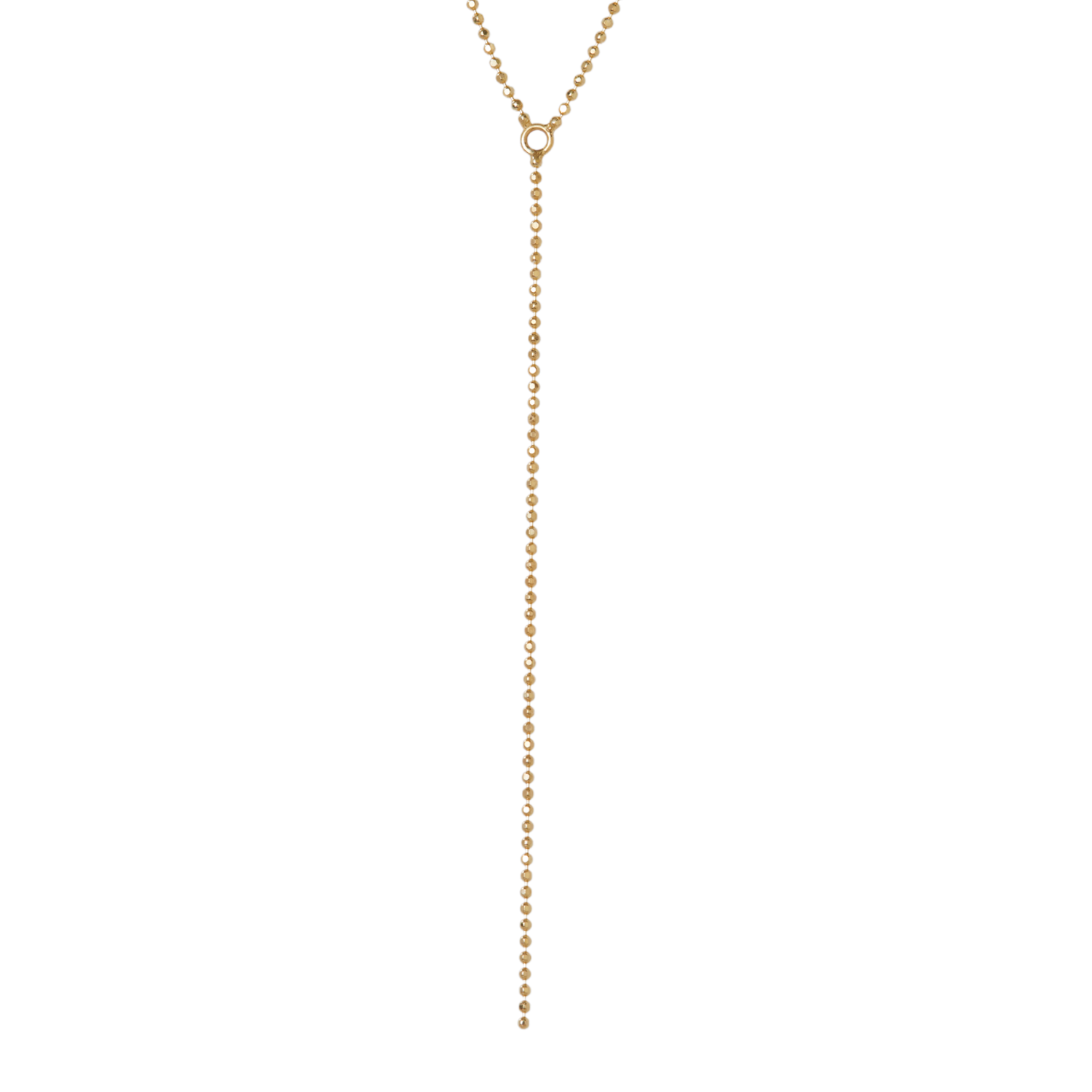 THE DIAMOND CUT BALL CHAIN LARIAT NECKLACE